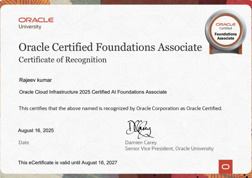 Oracle AI Certificate